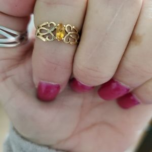 Citrine Ring 10kt Yellow Gold